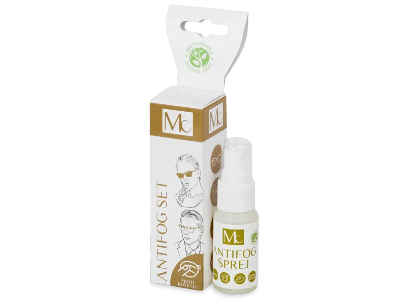 Izdelek Sprej za čiščenje očal AntiFog set 30 ml — embalaža